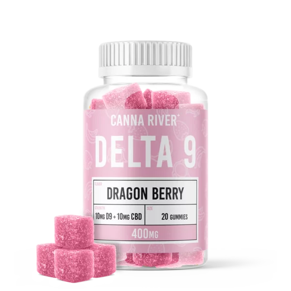 Canna River CBD & Delta 9 Gummies Dragon Berry 400mg 20ct