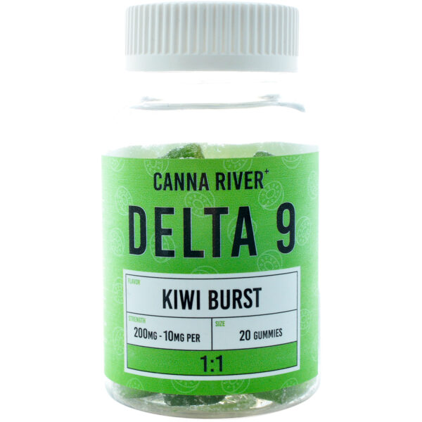 Canna River CBD & Delta 9 Gummies Kiwi Burst 200mg 20ct