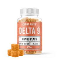 Canna River CBD & Delta 9 Gummies Mango Peach 400mg 20ct