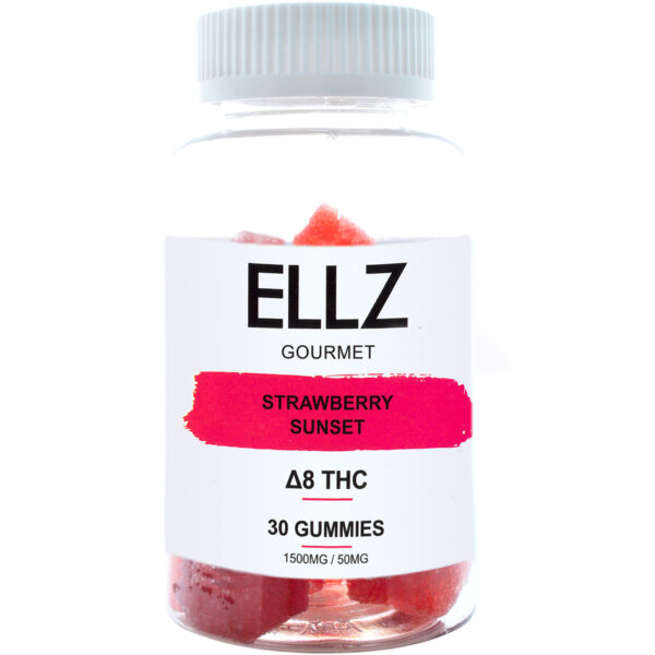 ELLZ Delta 8 Gummies Strawberry Sunset 1500mg 30ct 50mg