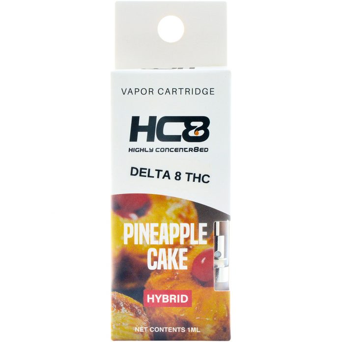 Highly Concentr8ed Delta 8 Vape Cartridge Pineapple Cake 1ml Dr.Ganja