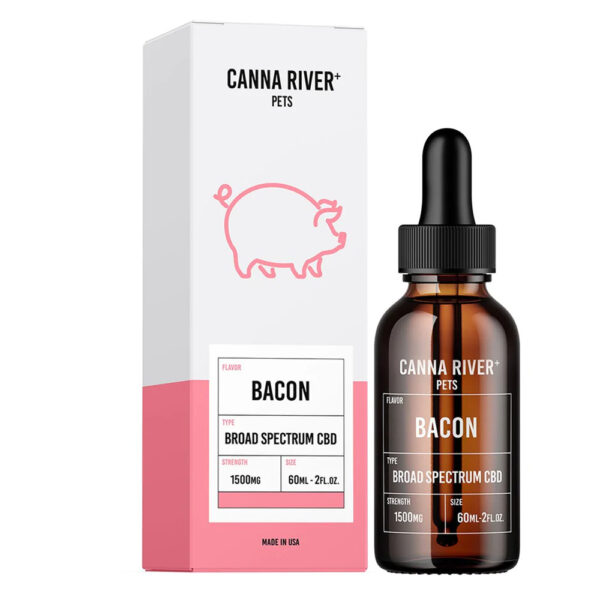 Canna River Broad Spectrum CBD Pet Oil Tincture Bacon 1500mg 60ml