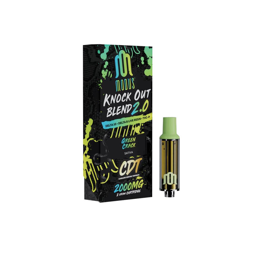 Modus Knockout Blend Vape Cartridge Green Crack 2g Dr.Ganja