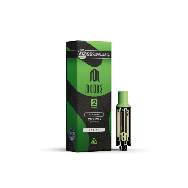 Modus Knockout Blend Vape Cartridge Sour Diesel 2g Dr.Ganja