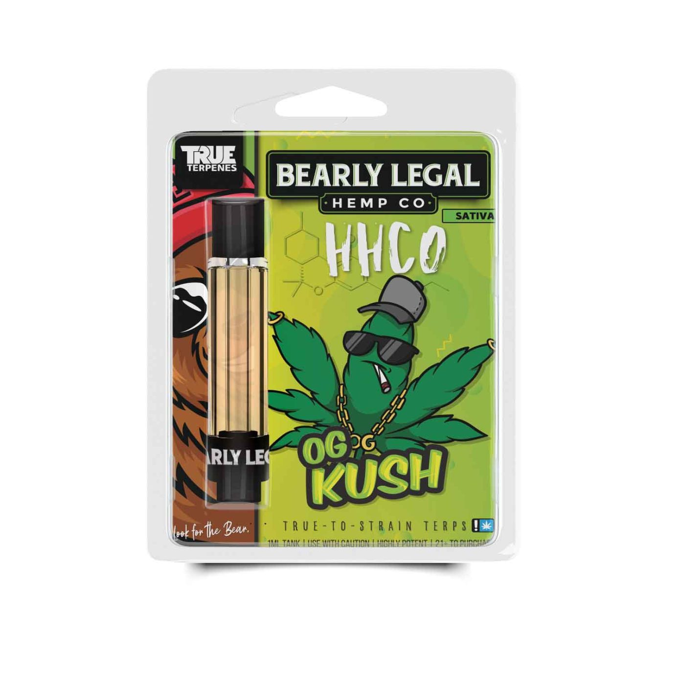 Bearly Legal HHCO Vape Cartridge OG Kush 1ml Dr.Ganja