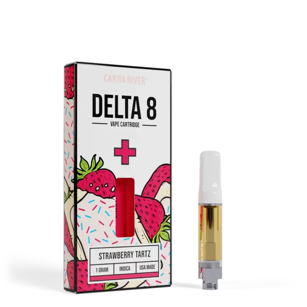 Canna River Delta 8 Vape Cartridge Strawberry Tartz 1ml