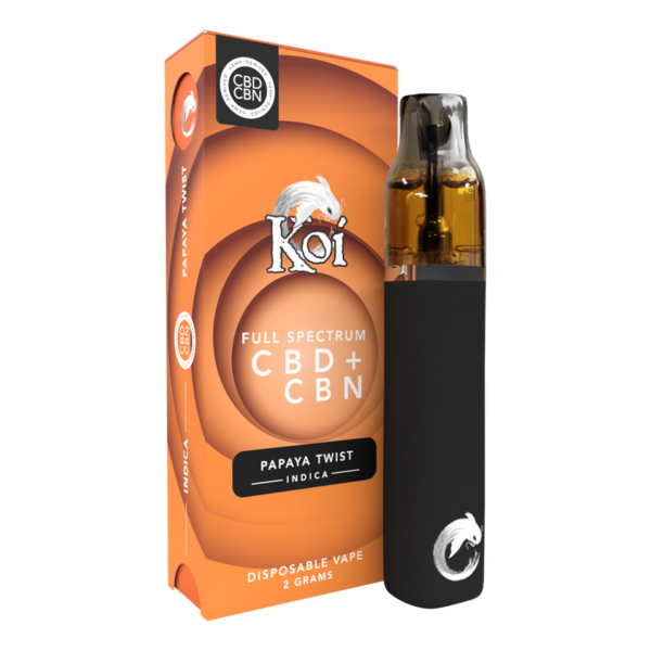 Koi CBD & CBN Disposable Vape Pen Papaya Twist 2g