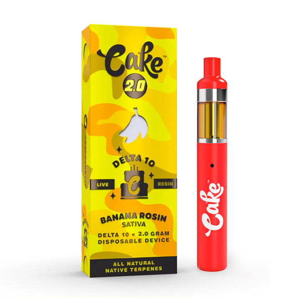 Cake Delta 10 Live Resin Disposable Vape Pen Banana Rosin 2g Dr.Ganja