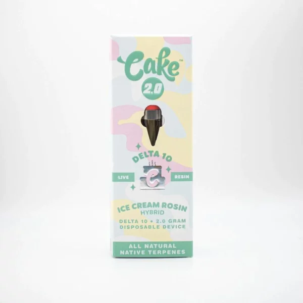 Cake Delta 8 & Delta 10 Live Resin Disposable Vape Pen Ice Cream Rosin 2g