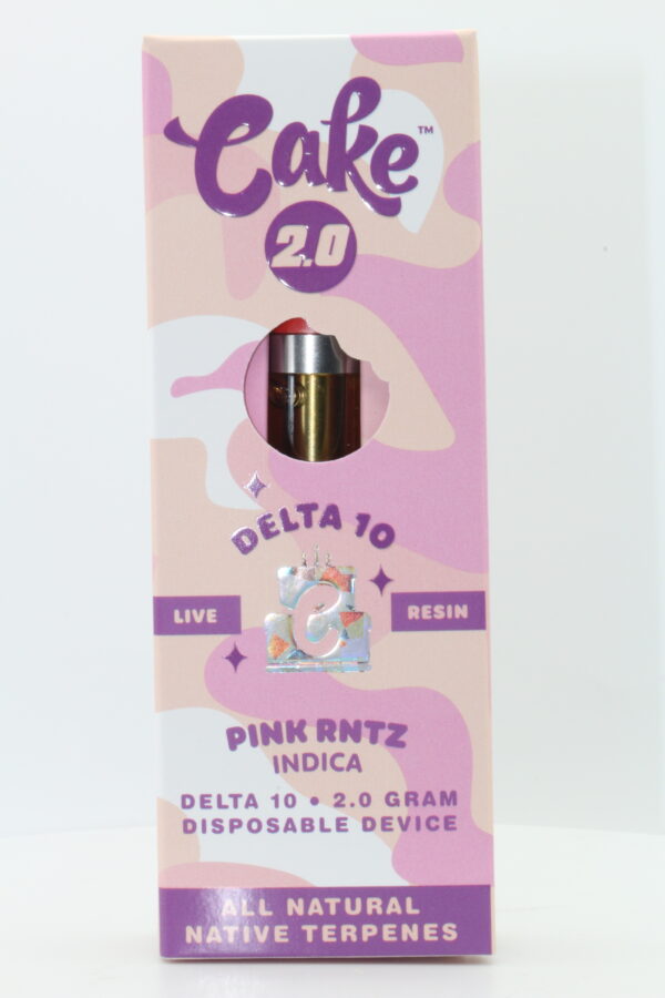Cake Delta 8 & Delta 10 Live Resin Disposable Vape Pen Pink RNTZ 2g