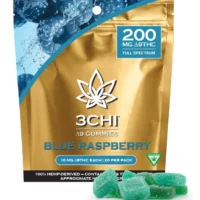 3Chi Delta 9 Gummies Blue Raspberry 200mg 20ct