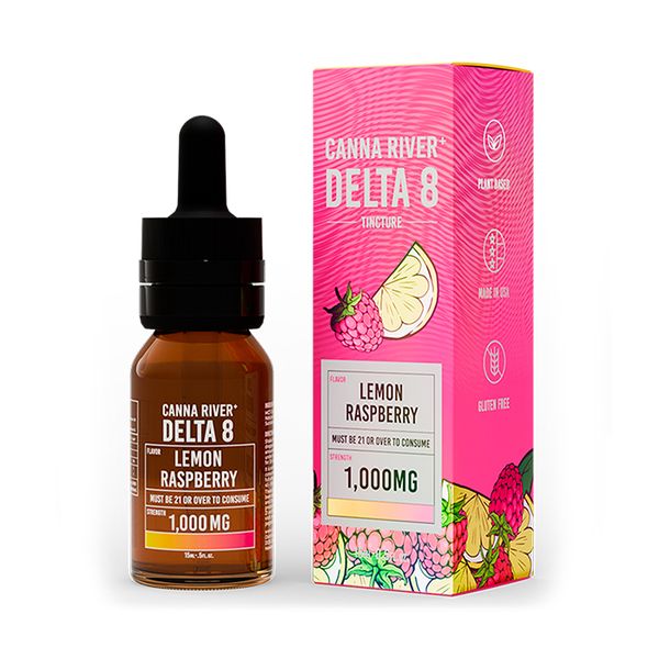 Canna River Delta 8 Tincture Lemon Raspberry 1000mg 15ml
