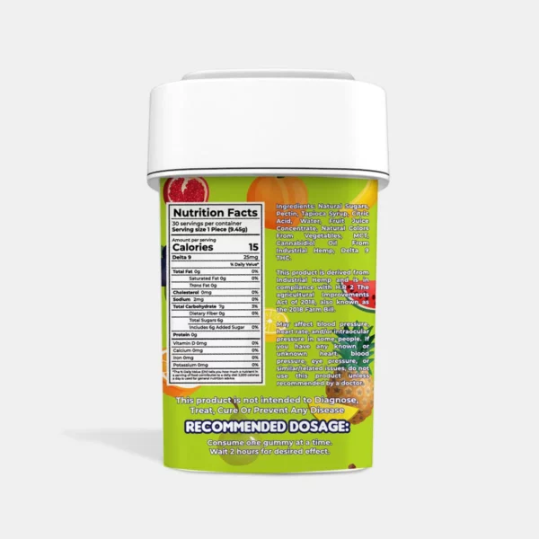 Dank Lite Delta 9 Gummies 750mg Label