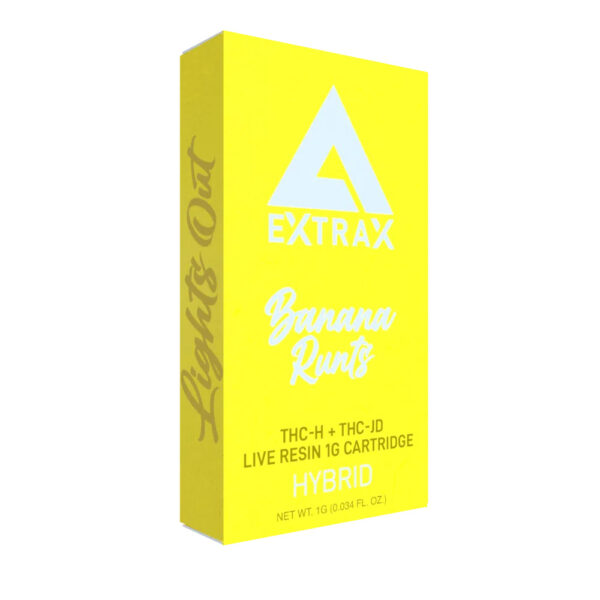 Delta Extrax Lights Out Vape Cartridge Banana Runtz 1g