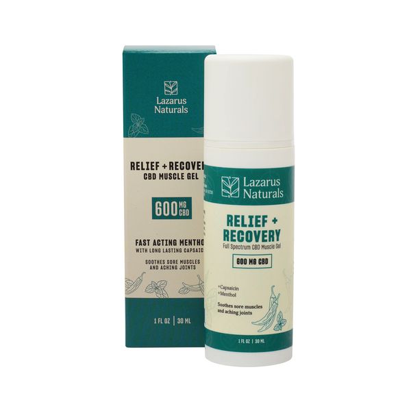 Lazarus Naturals Muscle Gel Relief + Recovery 600mg 1oz