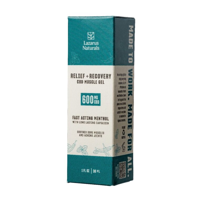 Lazarus Naturals Muscle Gel Relief + Recovery 600mg 1oz Dr.Ganja