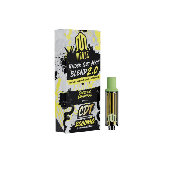 Modus HXC Knockout Blend Vape Cartridge Electric Lemonade 2g Dr.Ganja