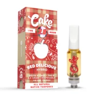 Cake Cold Pack Live Resin Vape Cartridge Red Delicious 2g
