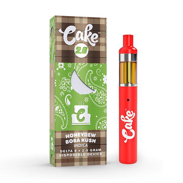 Cake Cold Pack Live Resin Disposable Vape Pen Honeydew Boba Kush 2g