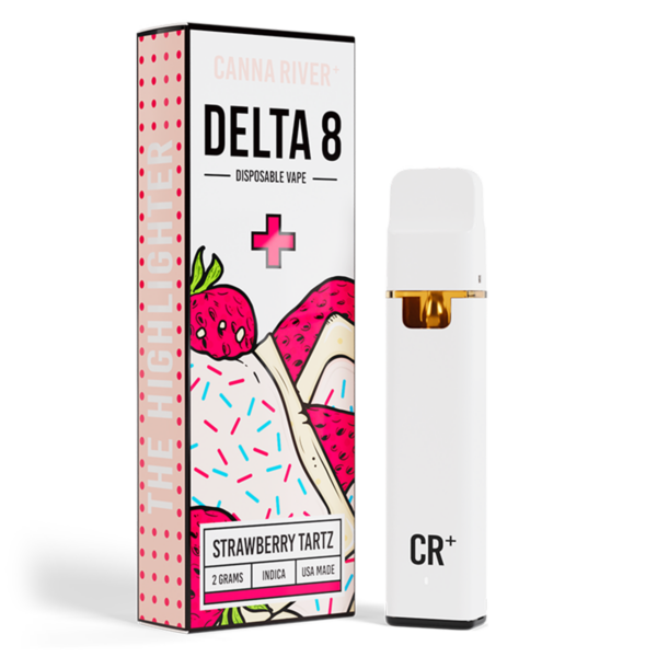Canna River Delta 8 Disposable Vape Pen Strawberry Tartz 2g