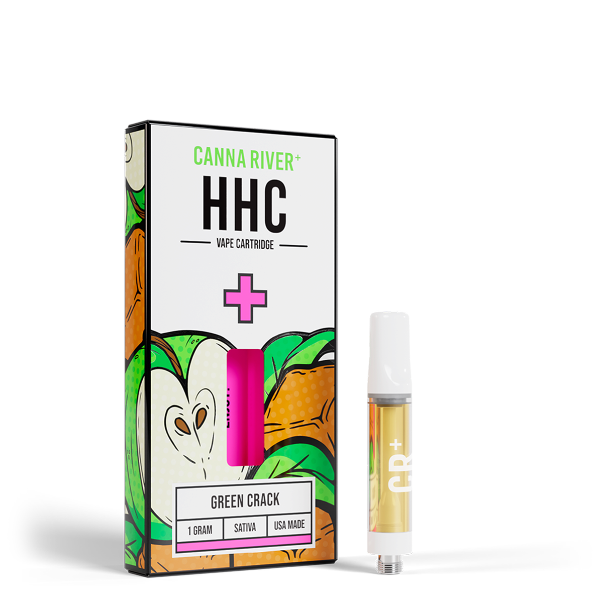 Canna River HHC Vape Cartridge Green Crack 1g Dr.Ganja