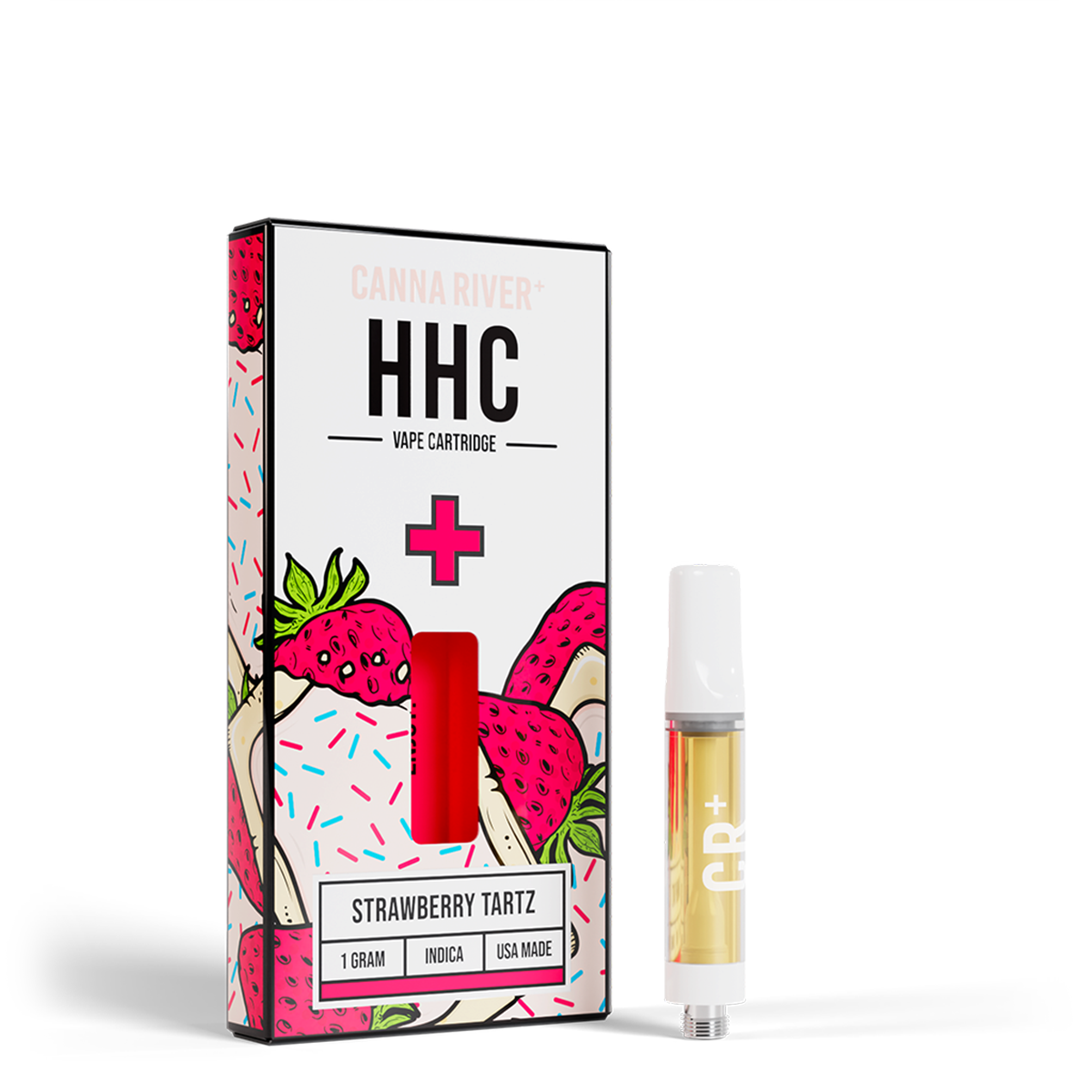 Canna River HHC Vape Cartridge Strawberry Tartz 1g Dr.Ganja