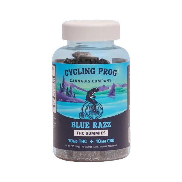 Cycling Frog CBD Delta 9 Gummies Blue Razz 800mg 40ct