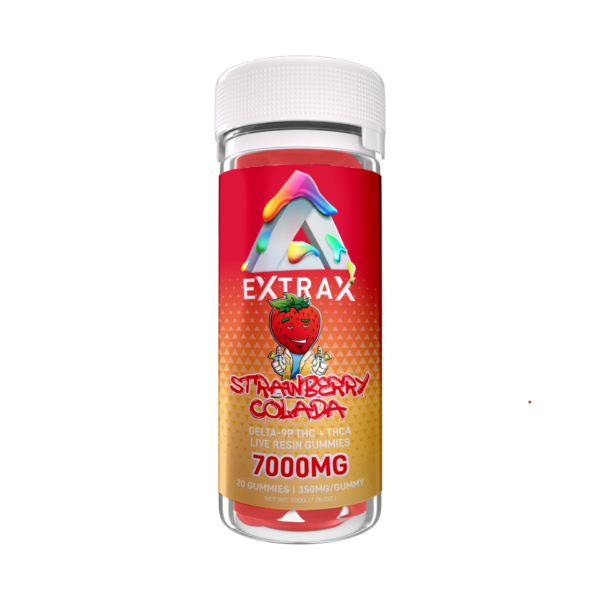 Delta Extrax Adios Blend Gummies Strawberry Colada 7000mg 20ct