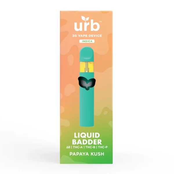 Urb Liquid Badder Disposable Vape Pen Papaya Kush 3ml