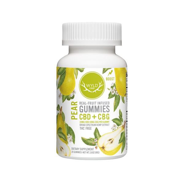 Wyld CBD CBG Gummies Pear 30mg 20ct