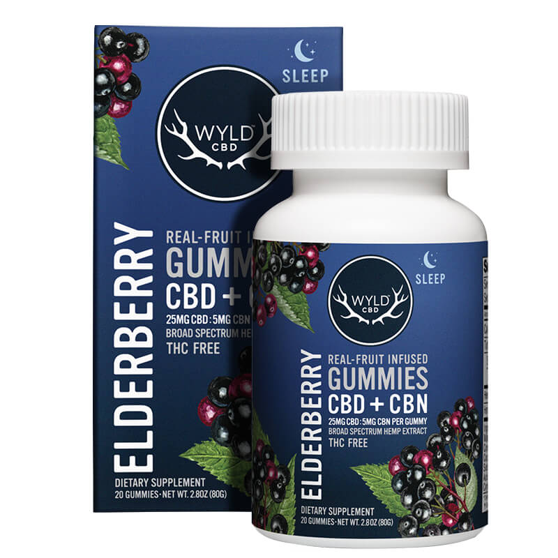 Wyld CBD CBN Gummies Elderberry 30mg 20ct