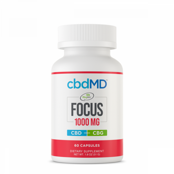 cbdMD Broad Spectrum CBD Capsules Focus 1000mg 60ct