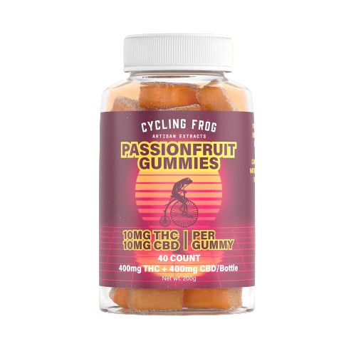 Cycling Frog CBD Delta 9 Gummies Passionfruit 800mg 40ct Cycling Frog CBD Delta 9 Gummies Passionfruit 800mg 40ct