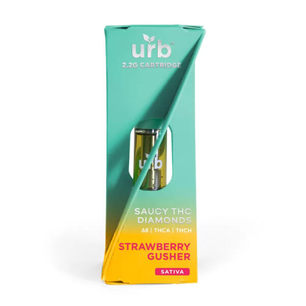 Urb Saucy Diamonds Vape Cartridge Strawberry Gusher 2.2ml