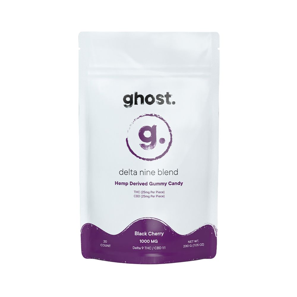 Ghost Delta 9 CBD Gummies Black Cherry 1000mg 20ct Ghost Delta 9 CBD Gummies Black Cherry 1000mg 20ct