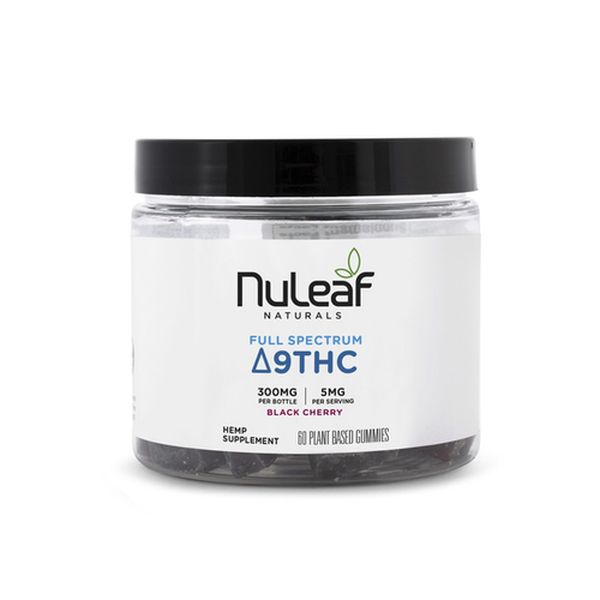 NuLeaf Naturals Delta 9 Gummies Black Cherry 300mg 60ct