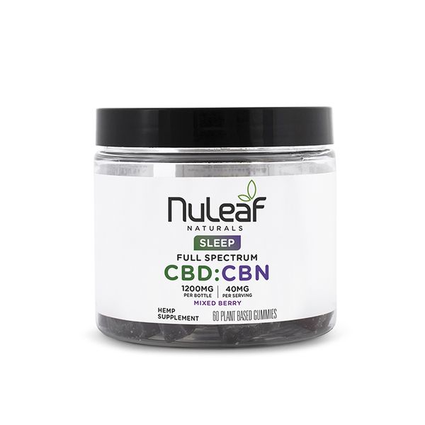 NuLeaf Naturals Full Spectrum CBD CBN Gummies Mixed Berry 1200mg 60ct