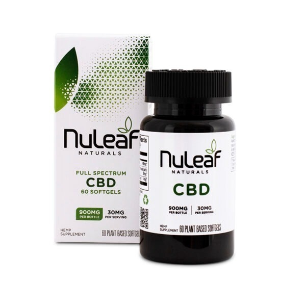 NuLeaf Naturals Full Spectrum CBD Softgels 900mg 60ct