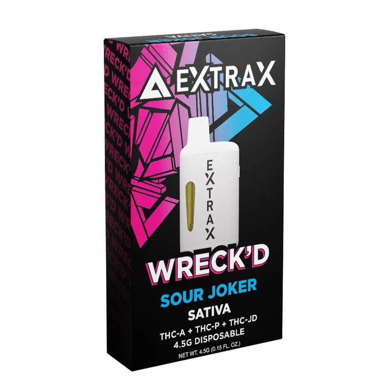 Delta Extrax Wreck'd Blend Disposable Vape Pen Sour Joker 4.5g Dr.Ganja