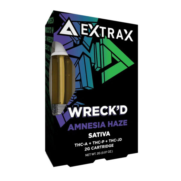 Delta Extrax Wreck'd Blend Vape Cartridge Amnesia Haze 2g