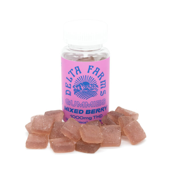 Delta Farms THD Gummies Mixed Berry 1000mg 20ct