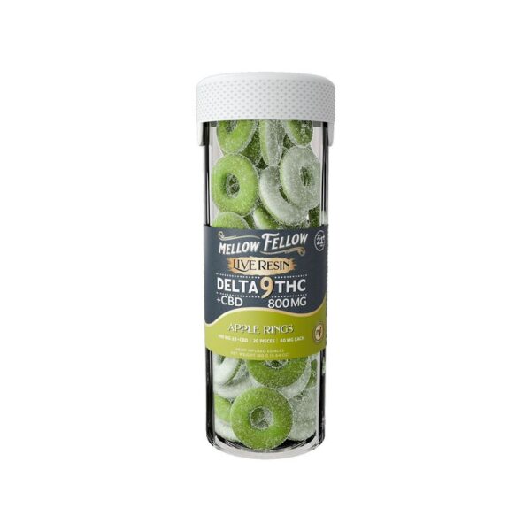 Mellow Fellow CBD Delta 9 Gummies Apple 800mg 20ct