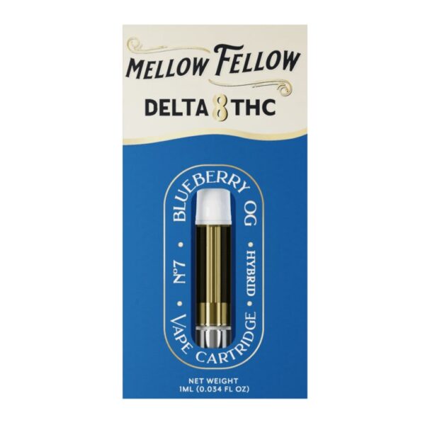 Mellow Fellow Delta 8 Vape Cartridge Blueberry OG 1ml