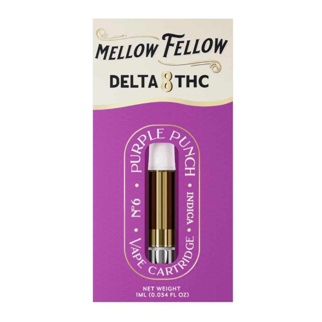 Mellow Fellow Delta 8 Vape Cartridge Purple Punch 1ml Dr.Ganja