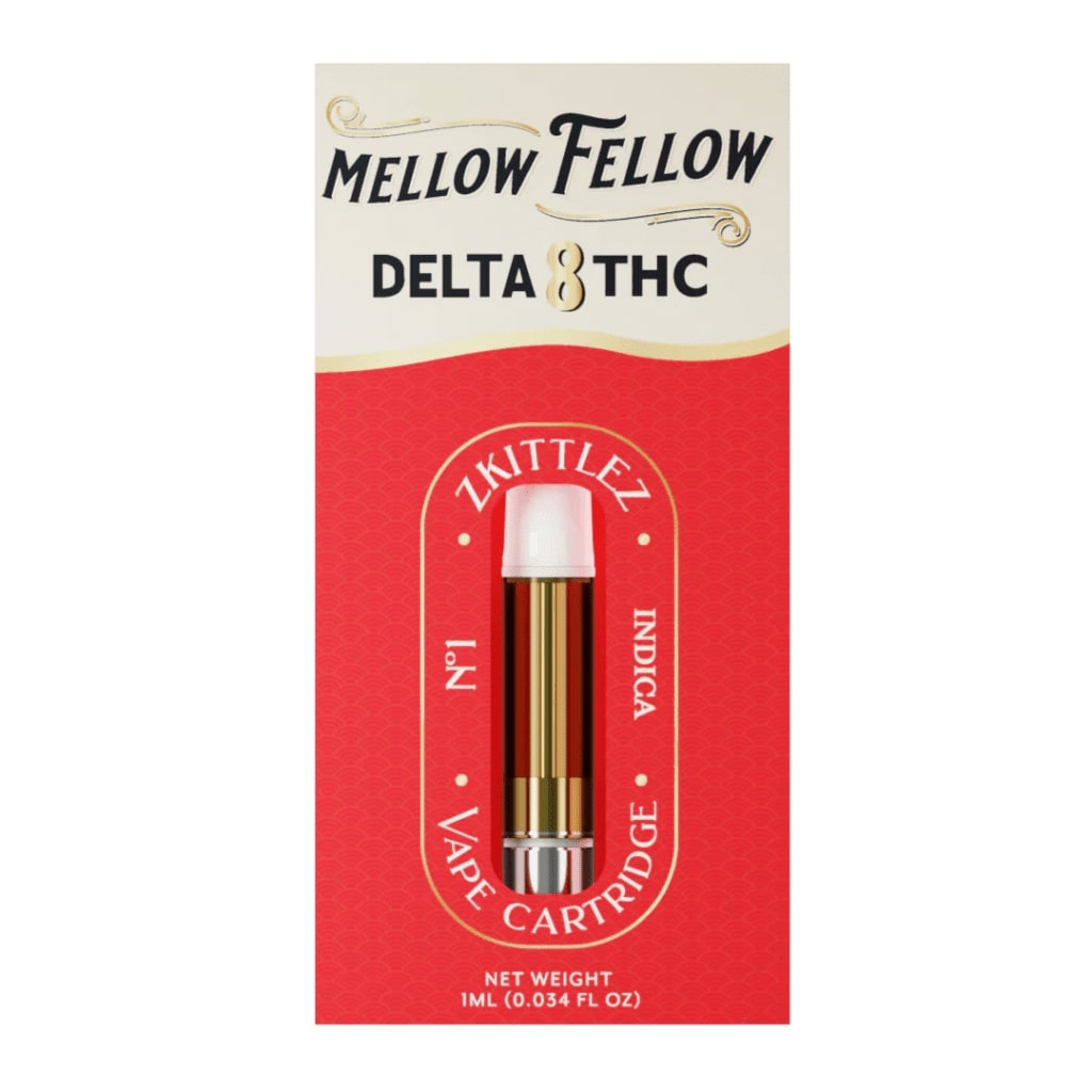 Mellow Fellow Delta 8 Vape Cartridge Zkittlez 1ml Dr.Ganja