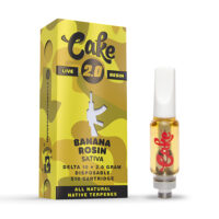 Cake Delta 10 Live Resin Vape Cartridge Banana Rosin 2g