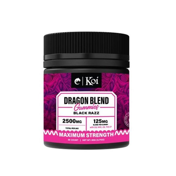 Koi Dragon Blend Gummies Black Raspberry 2500mg 20ct Koi Dragon Blend Gummies Black Raspberry 2500mg 20ct