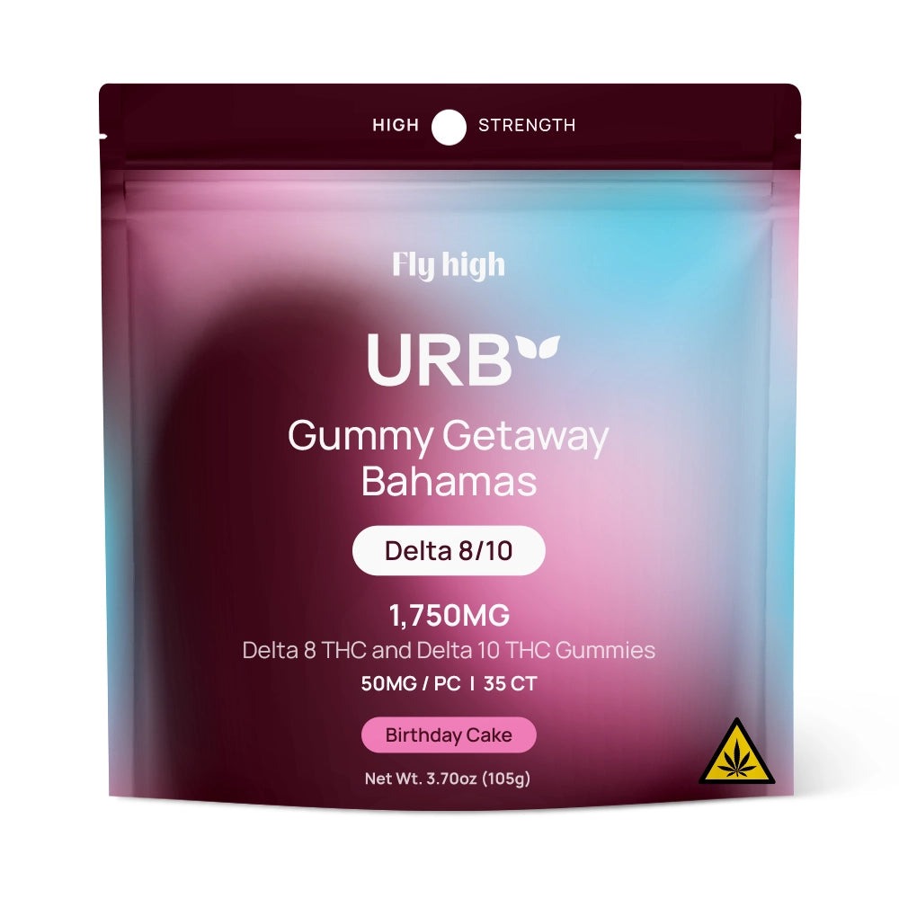 Urb Delta 10 Delta 8 Gummies Birthday Cake 1750mg 35ct Urb Delta 10 Delta 8 Gummies Birthday Cake 1750mg 35ct