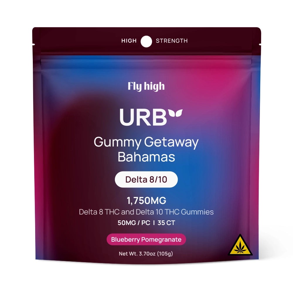 Urb Delta 10 Delta 8 Gummies Blueberry Pomegranate 1750mg 35ct Urb Delta 10 Delta 8 Gummies Blueberry Pomegranate 1750mg 35ct