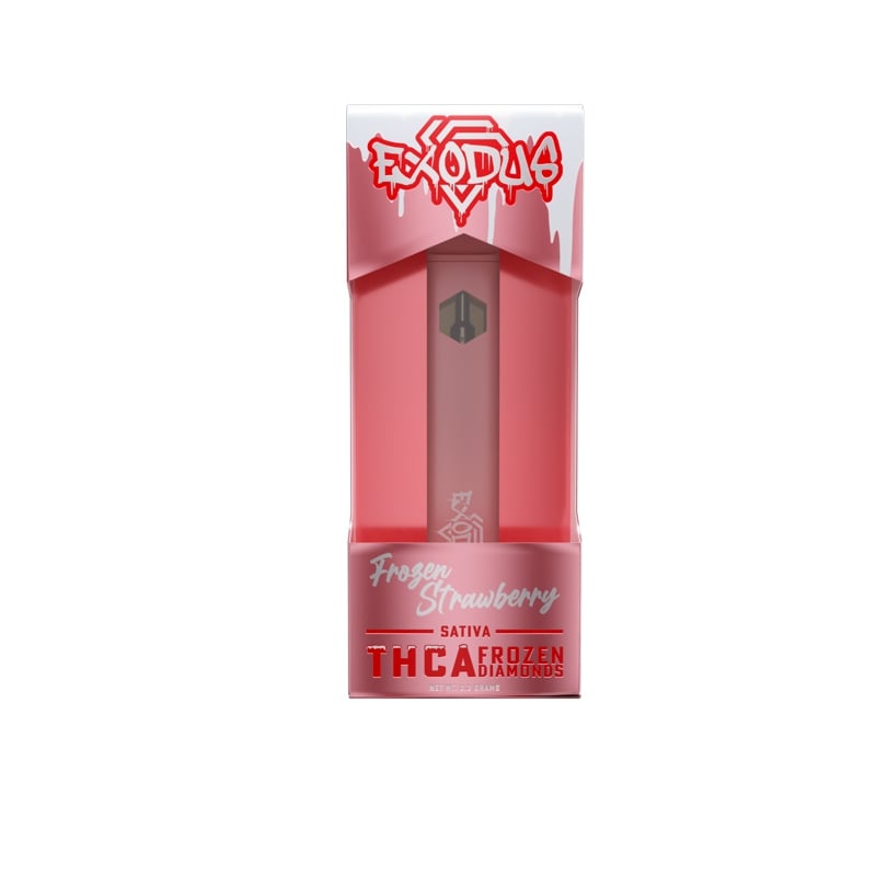 Exodus Frozen Diamonds Disposable Vape Pen Frozen Strawberry 2.2g Dr